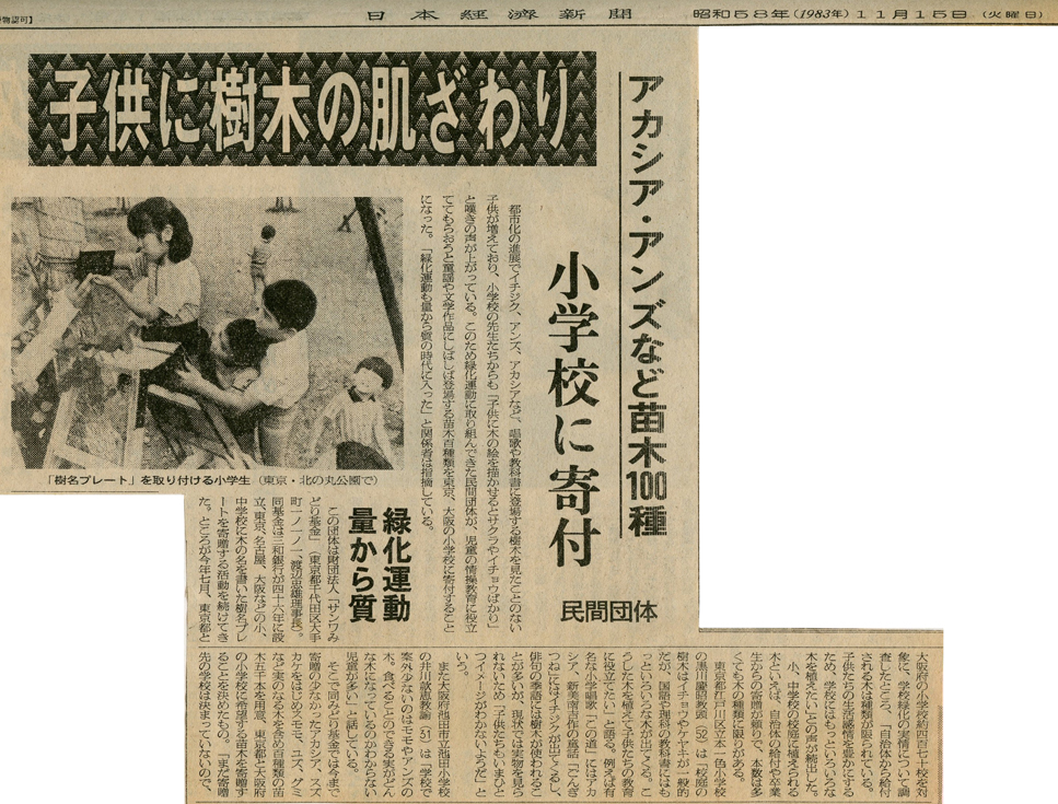 1983年11月15日&nbsp;日本経済新聞